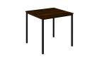 JPT 80 Jídelní stůl 800 x 800 mm, deska ořech královský / podnož černá